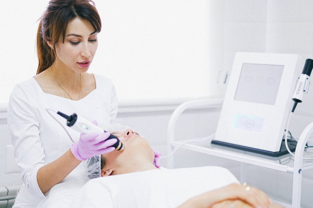 Woman Getting A Laser Hair Removal