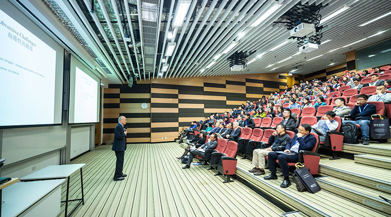 Professor teaching in a lecture