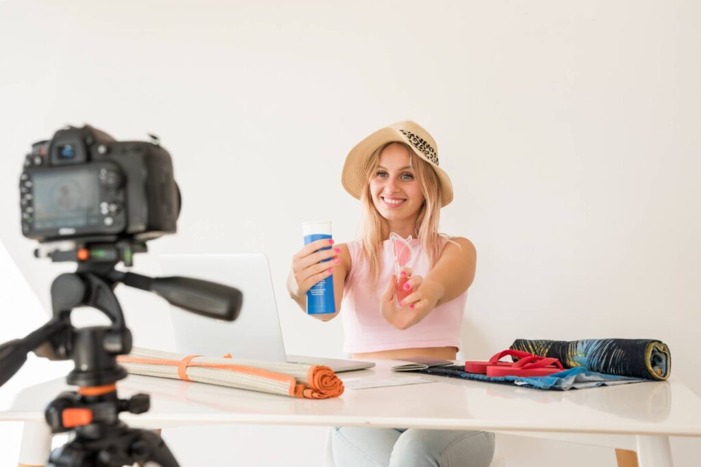 A Woman Creating A Product Video